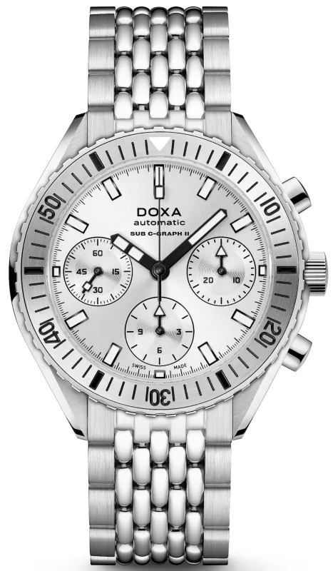 Doxa Sub 200 C-Graph II Whitepearl Bracelet Watch sold by Jura Watches