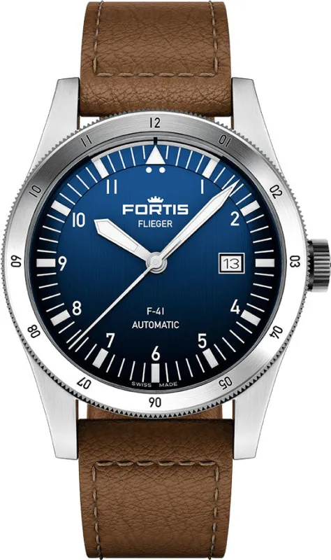 Fortis Flieger F-41 Automatic Liberty Blue Watch sold by Jura Watches