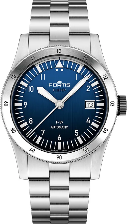 Fortis Flieger F-39 Automatic Liberty Blue Watch sold by Jura Watches