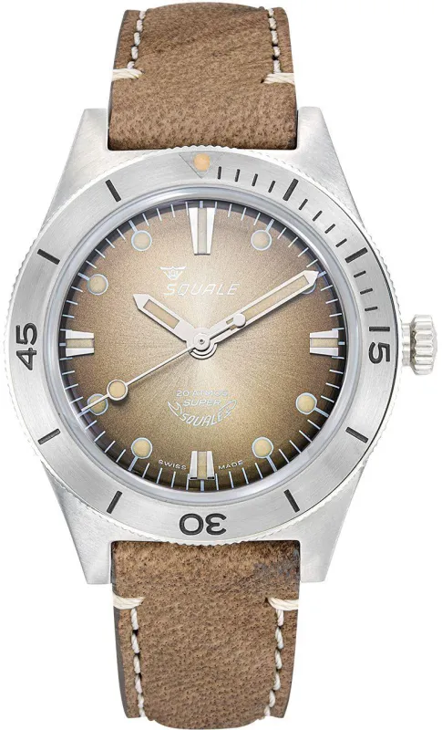 Squale SuperSquale Sunray Brown Watch sold by Jura Watches