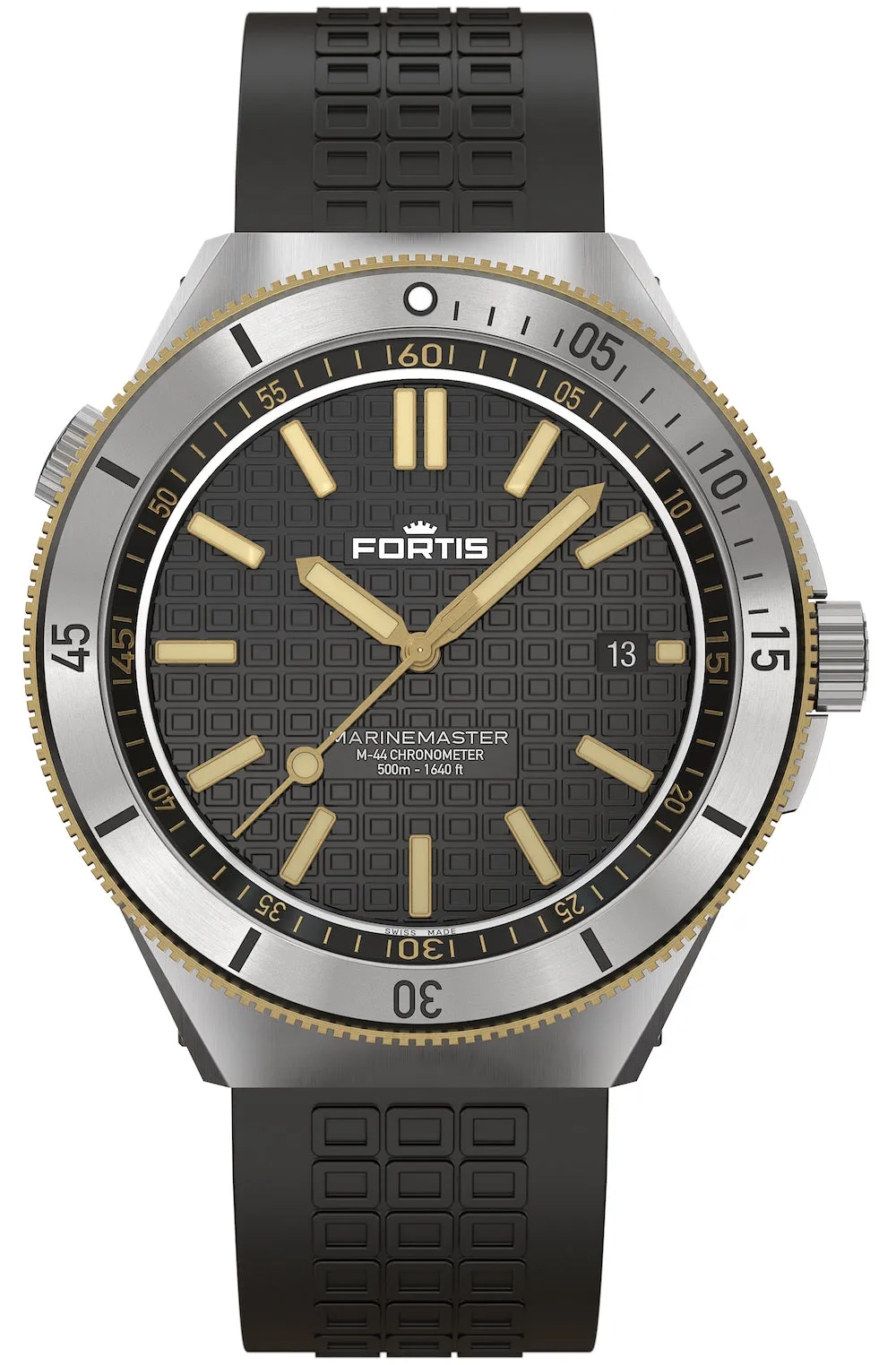 Fortis Marinemaster M 44 Black Resin Gold Limited Edition Watch sold by Jura Watches
