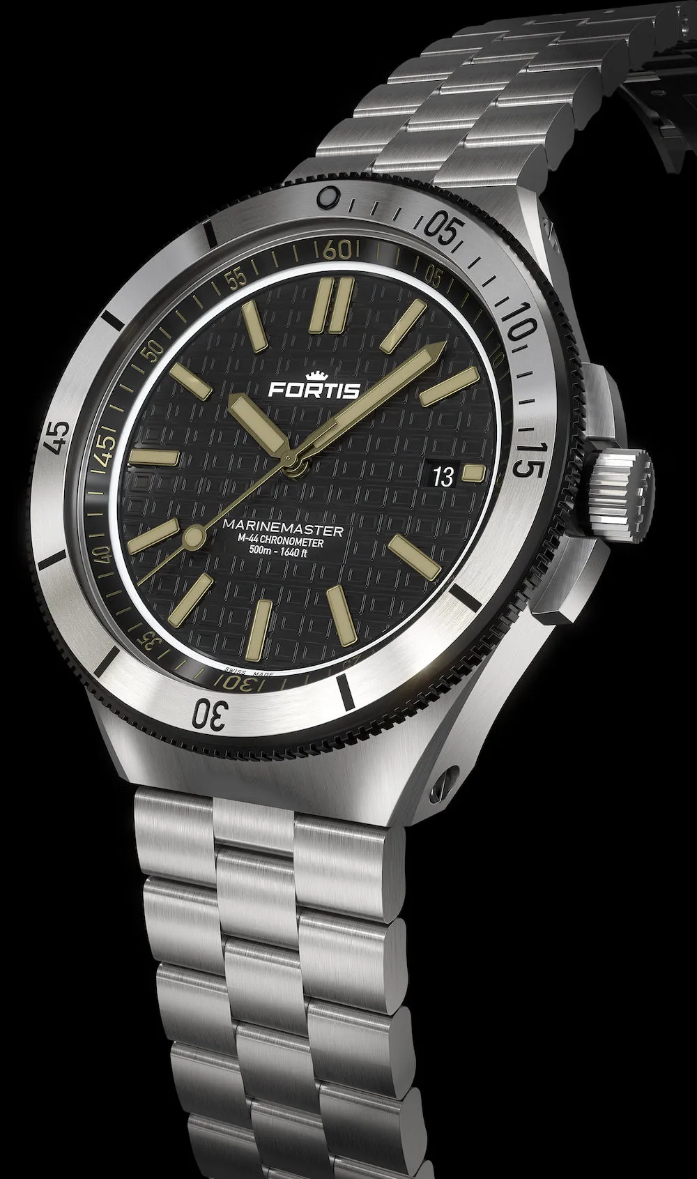 Fortis Marinemaster M 44 Black Resin Bracelet Watch sold by Jura Watches product image thumbnail 4
