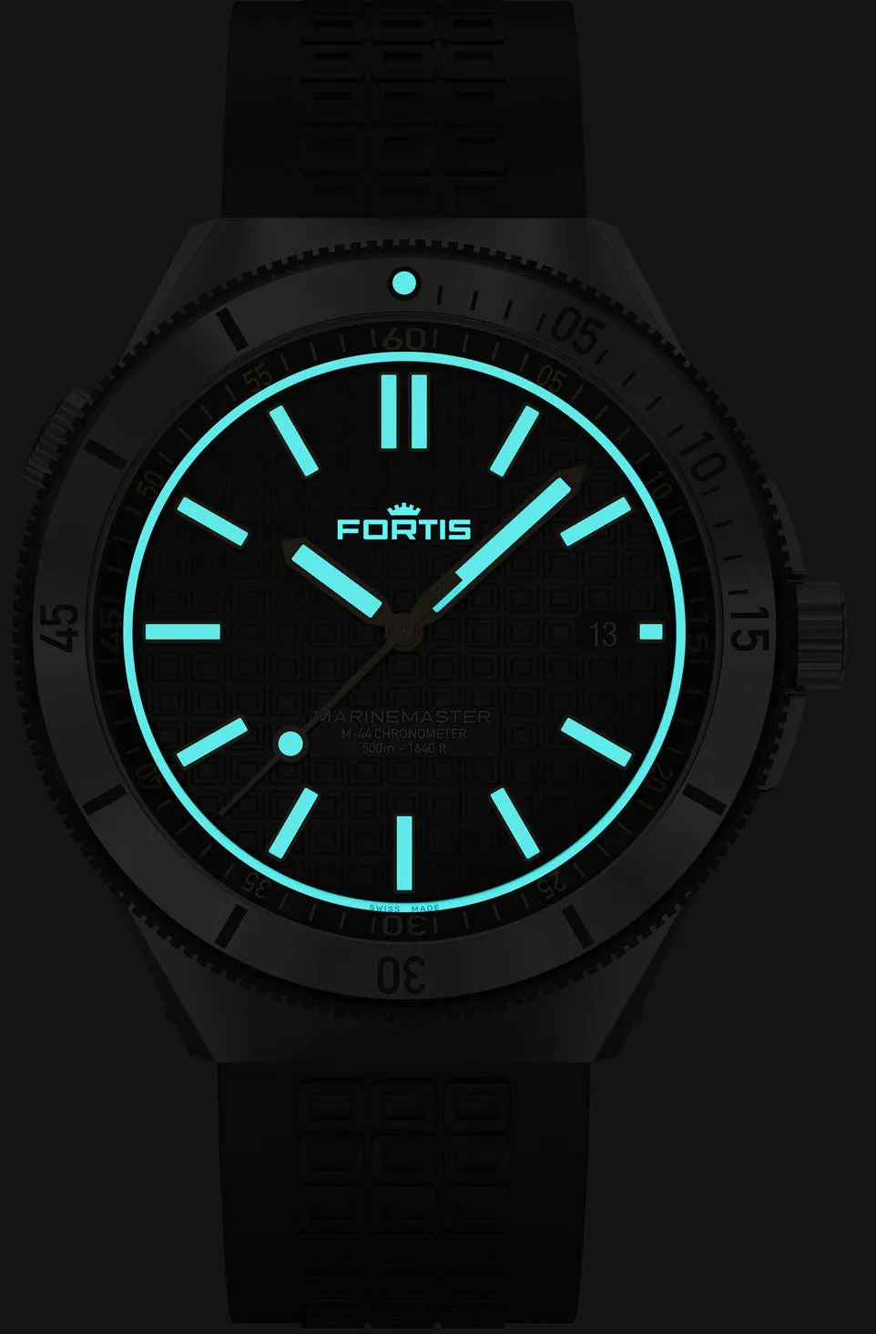 Fortis Marinemaster M 44 Black Resin Watch sold by Jura Watches product image thumbnail 2