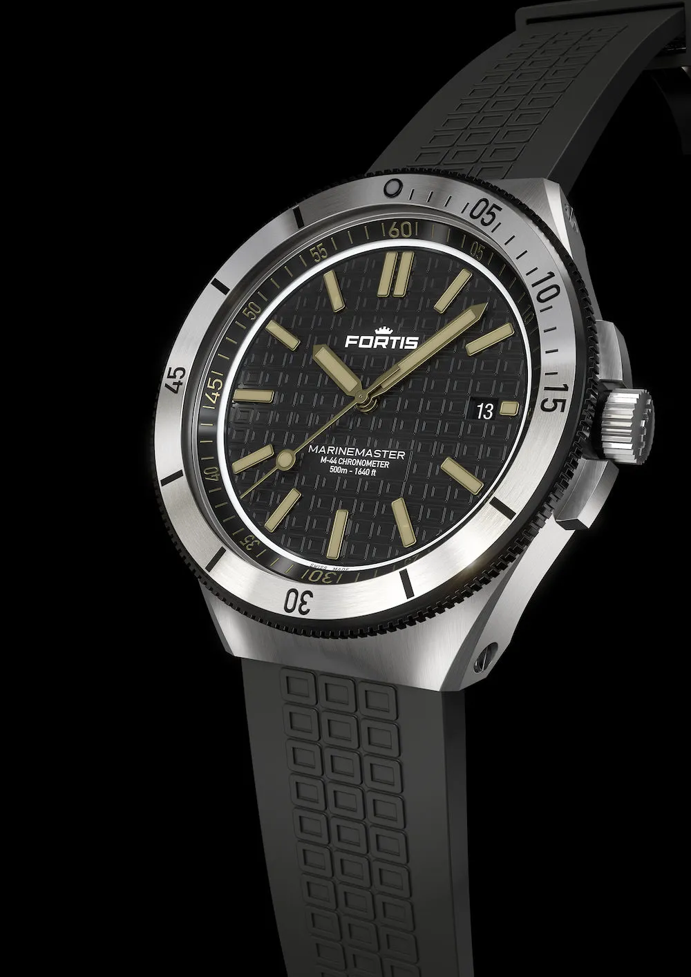 Fortis Marinemaster M 44 Black Resin Watch sold by Jura Watches product image thumbnail 3