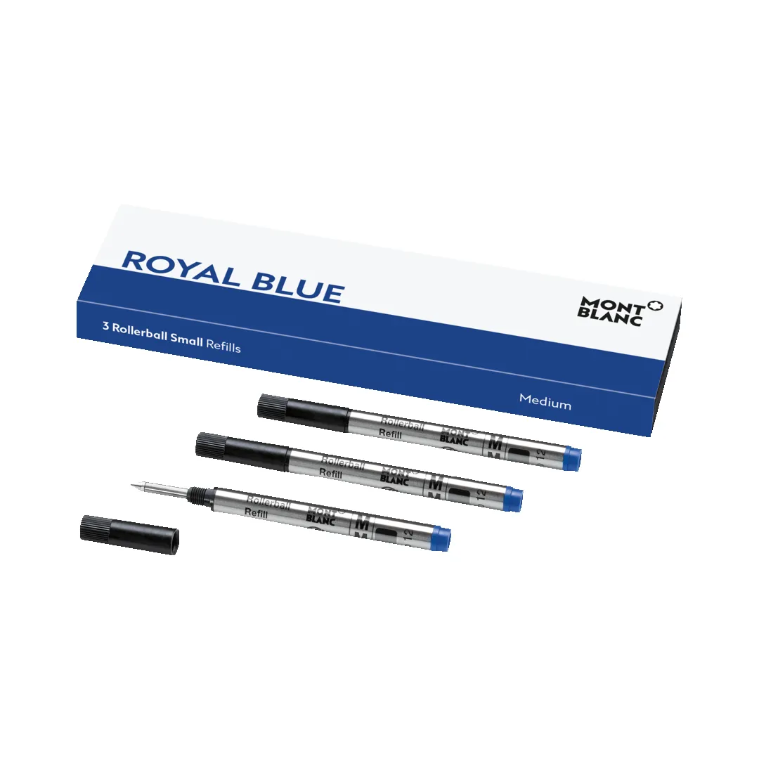 Montblanc Writing Accessories 3 Rollerball Small Refills Medium Royal Blue sold by Jura Watches