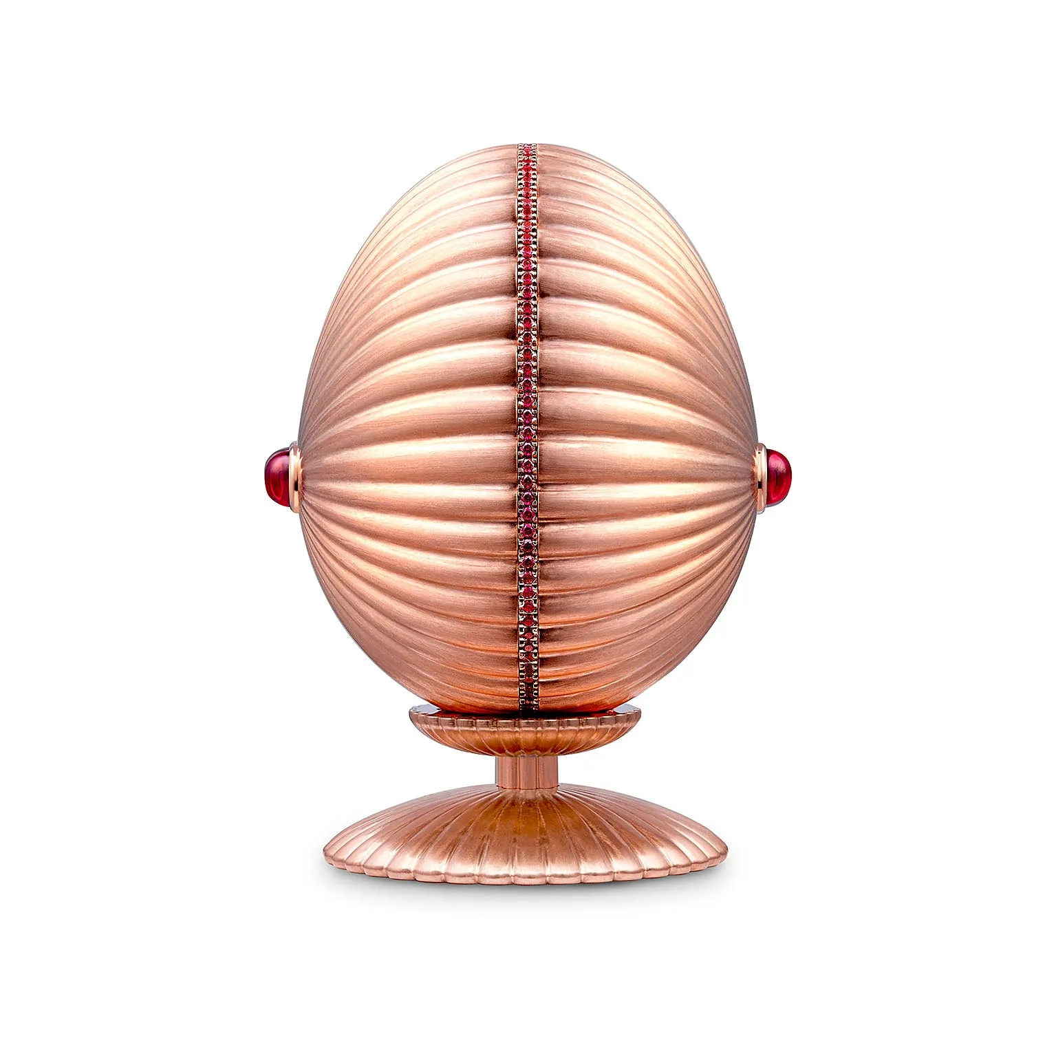 Faberge Colours of Love 18ct Rose Gold Diamond Ruby Fluted 180 Limited Edition Egg Objet sold by Jura Watches product image thumbnail 2