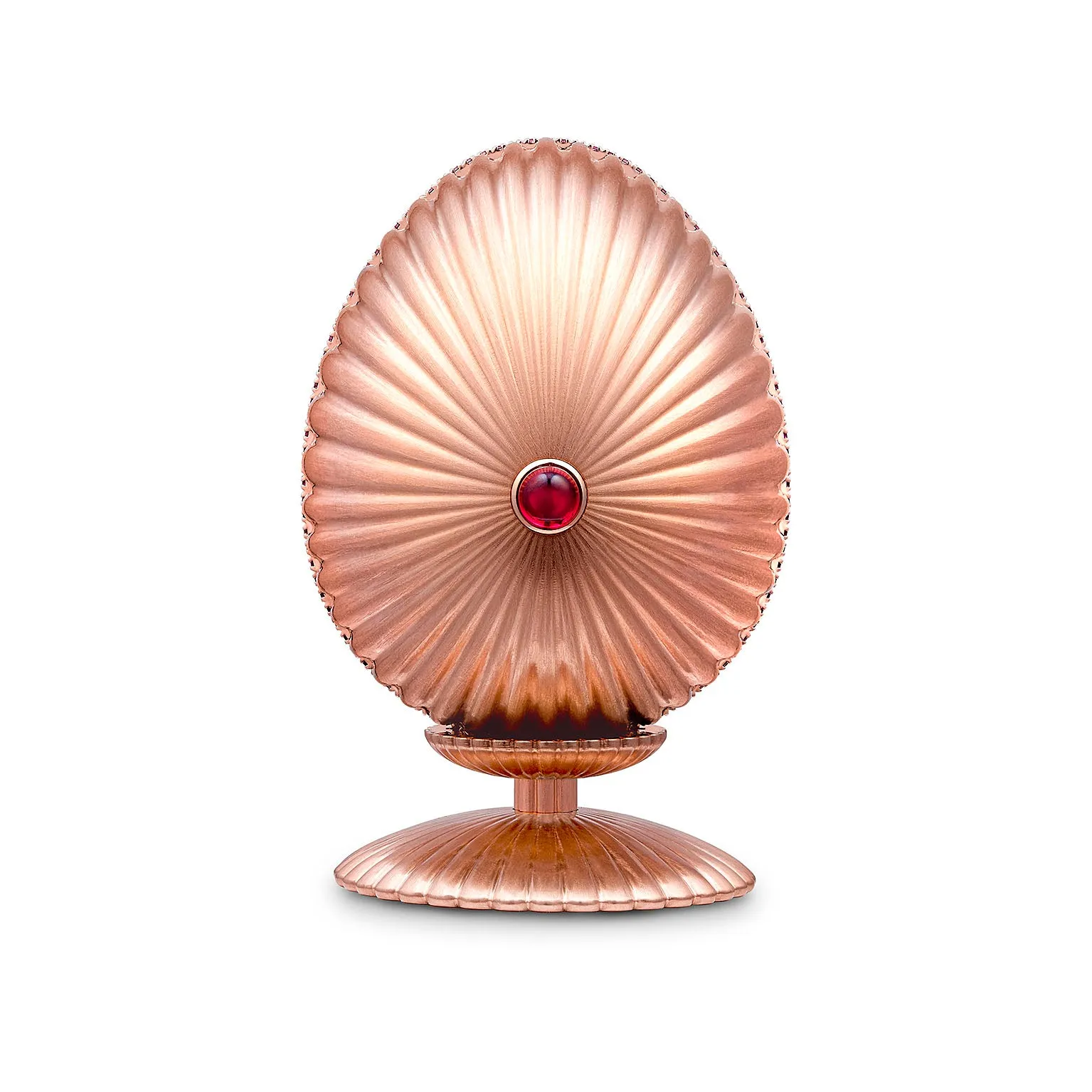 Faberge Colours of Love 18ct Rose Gold Diamond Ruby Fluted 180 Limited Edition Egg Objet sold by Jura Watches