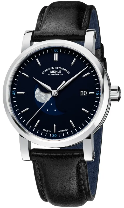 Muhle Glashutte Watch Teutonia IV BlueMoon made by Jura Watches