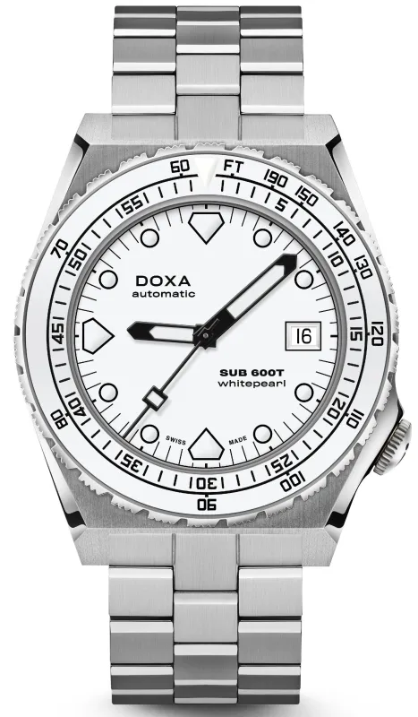 Doxa Watch SUB 600T Whitepearl Bracelet sold by Jura Watches