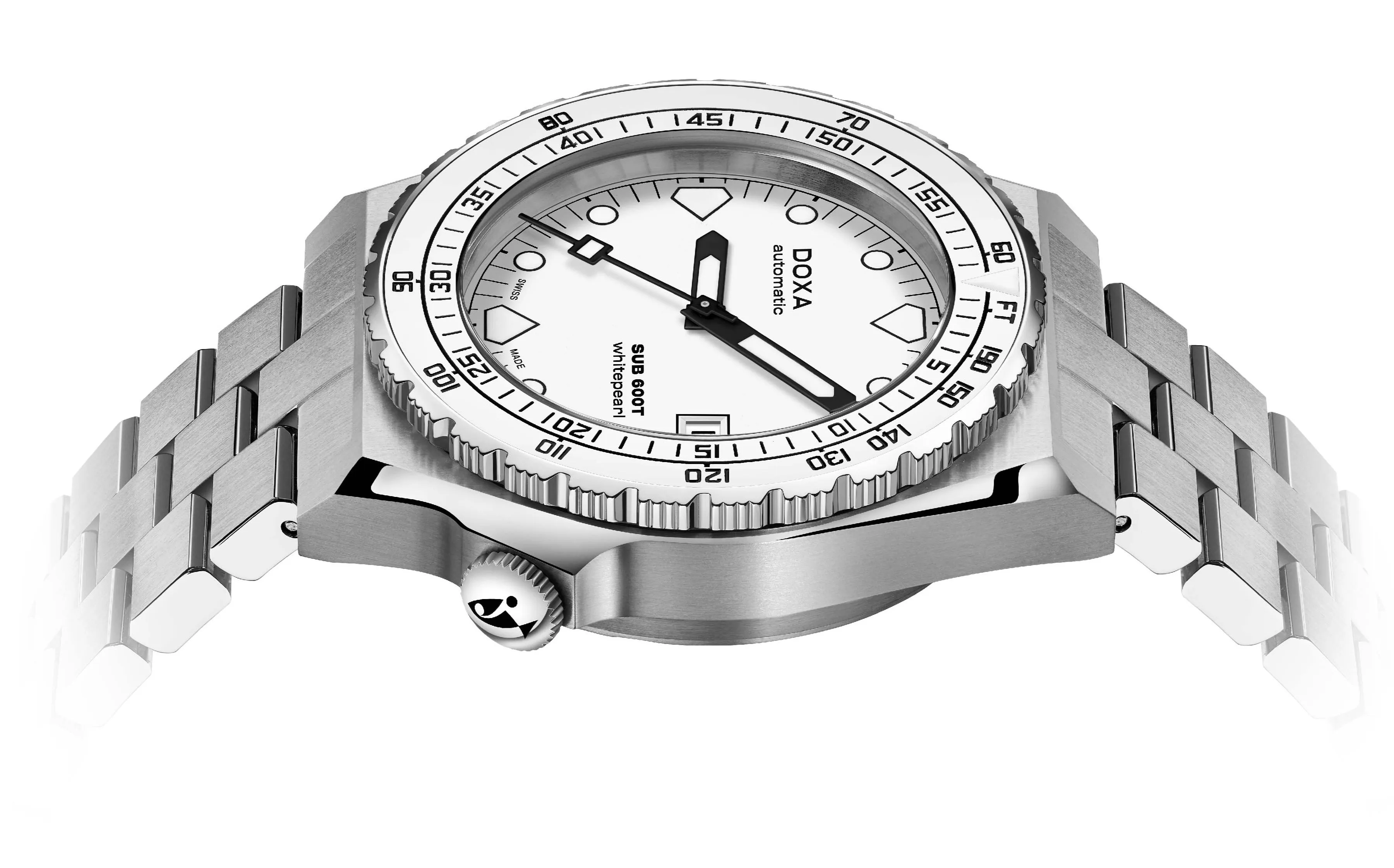 Doxa Watch SUB 600T Whitepearl Bracelet sold by Jura Watches product image thumbnail 3