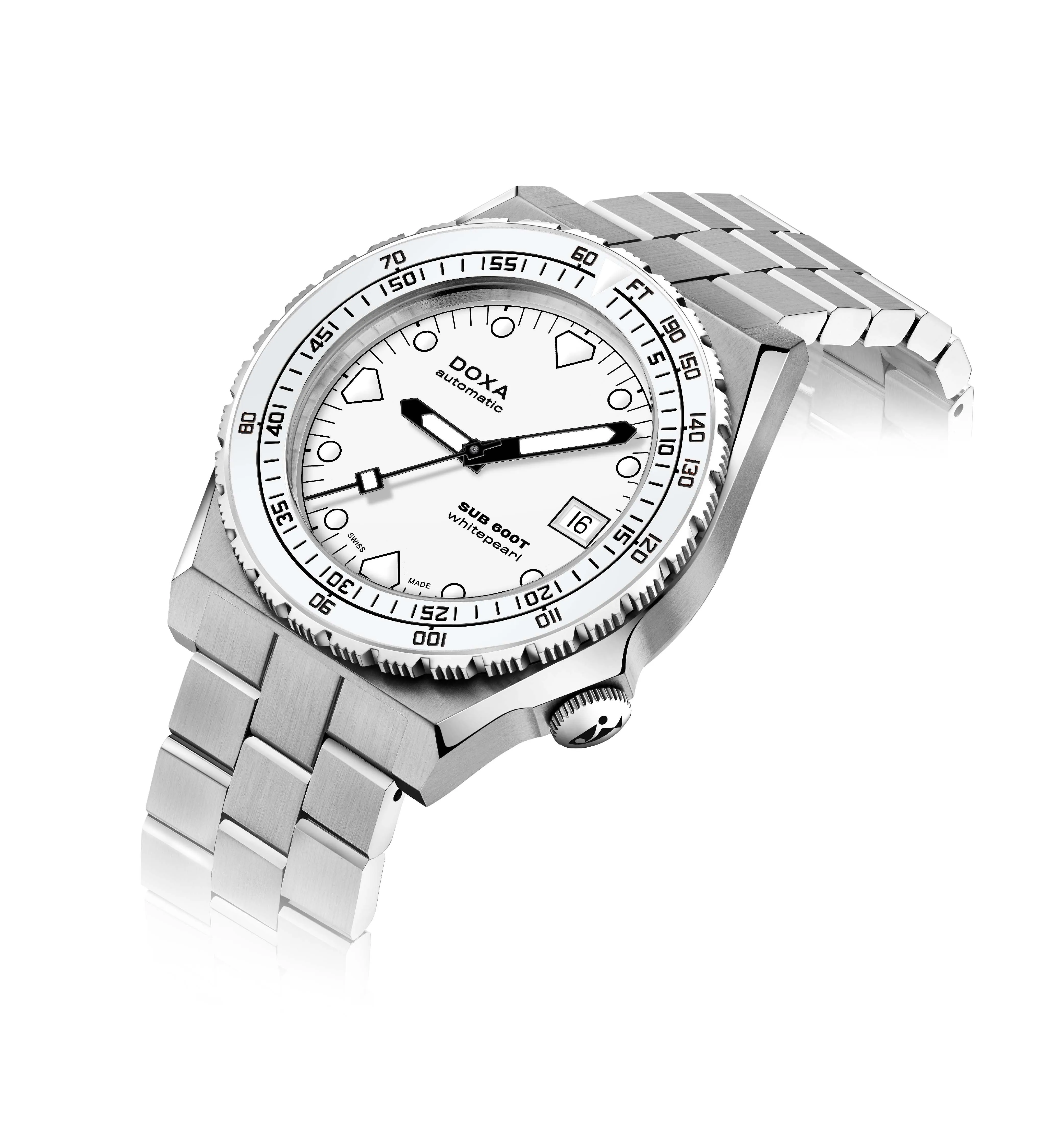 Doxa Watch SUB 600T Whitepearl Bracelet sold by Jura Watches product image thumbnail 2