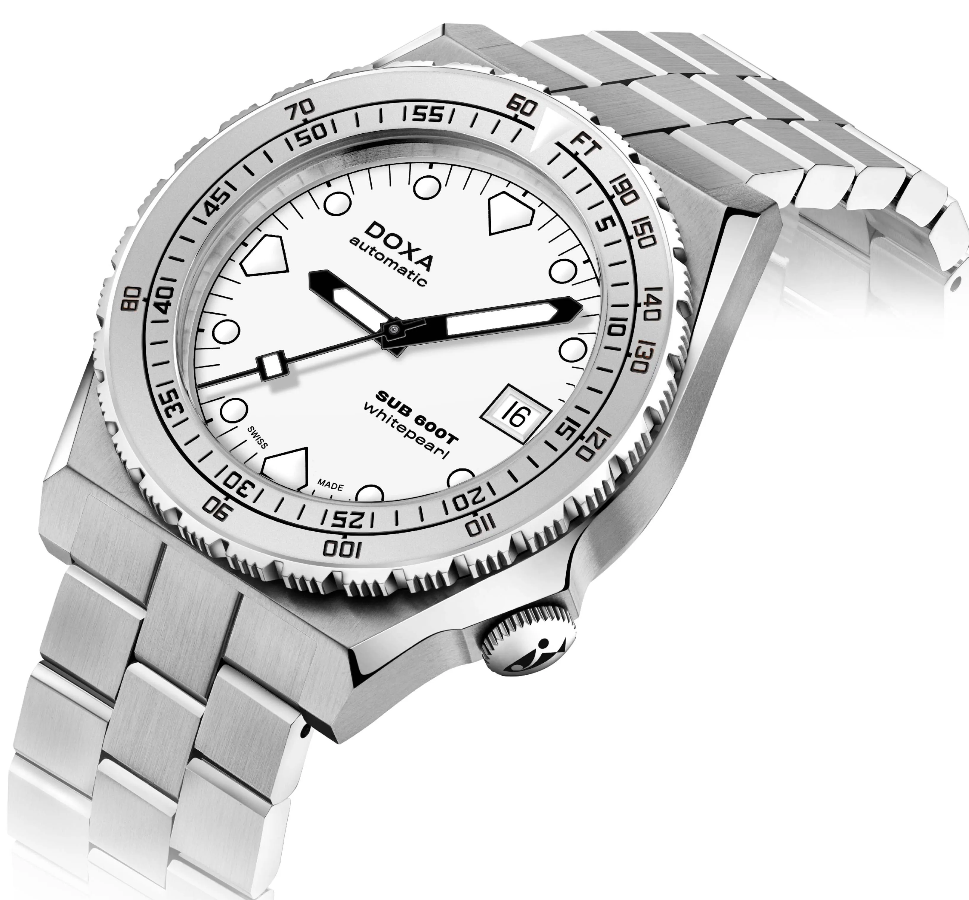 Doxa Watch SUB 600T Whitepearl Bracelet sold by Jura Watches product image thumbnail 2