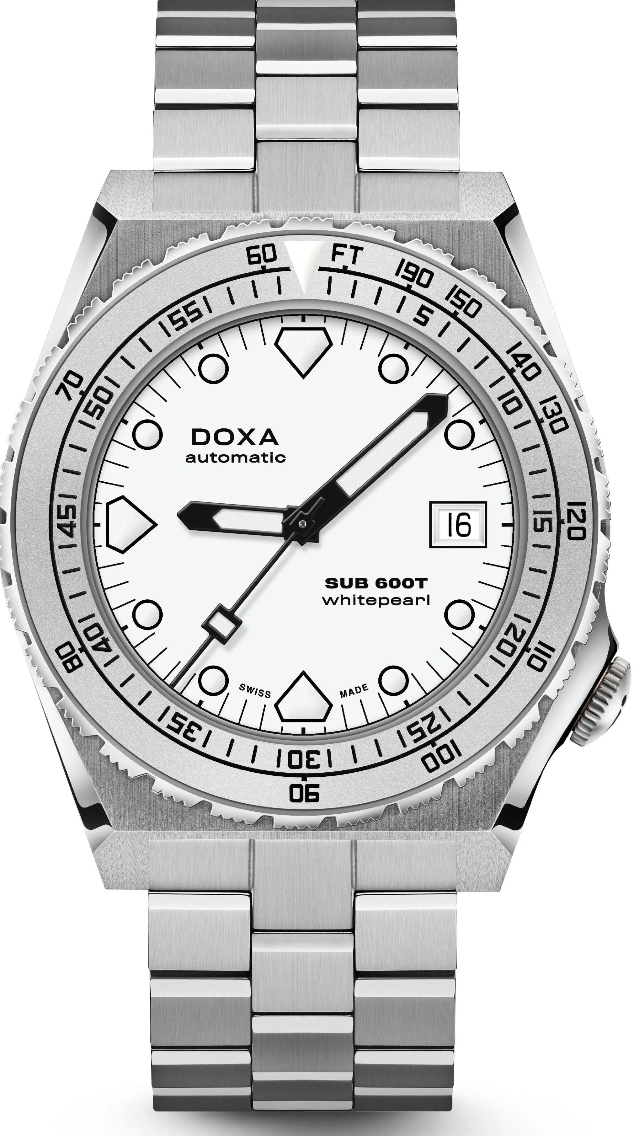 Doxa Watch SUB 600T Whitepearl Bracelet sold by Jura Watches