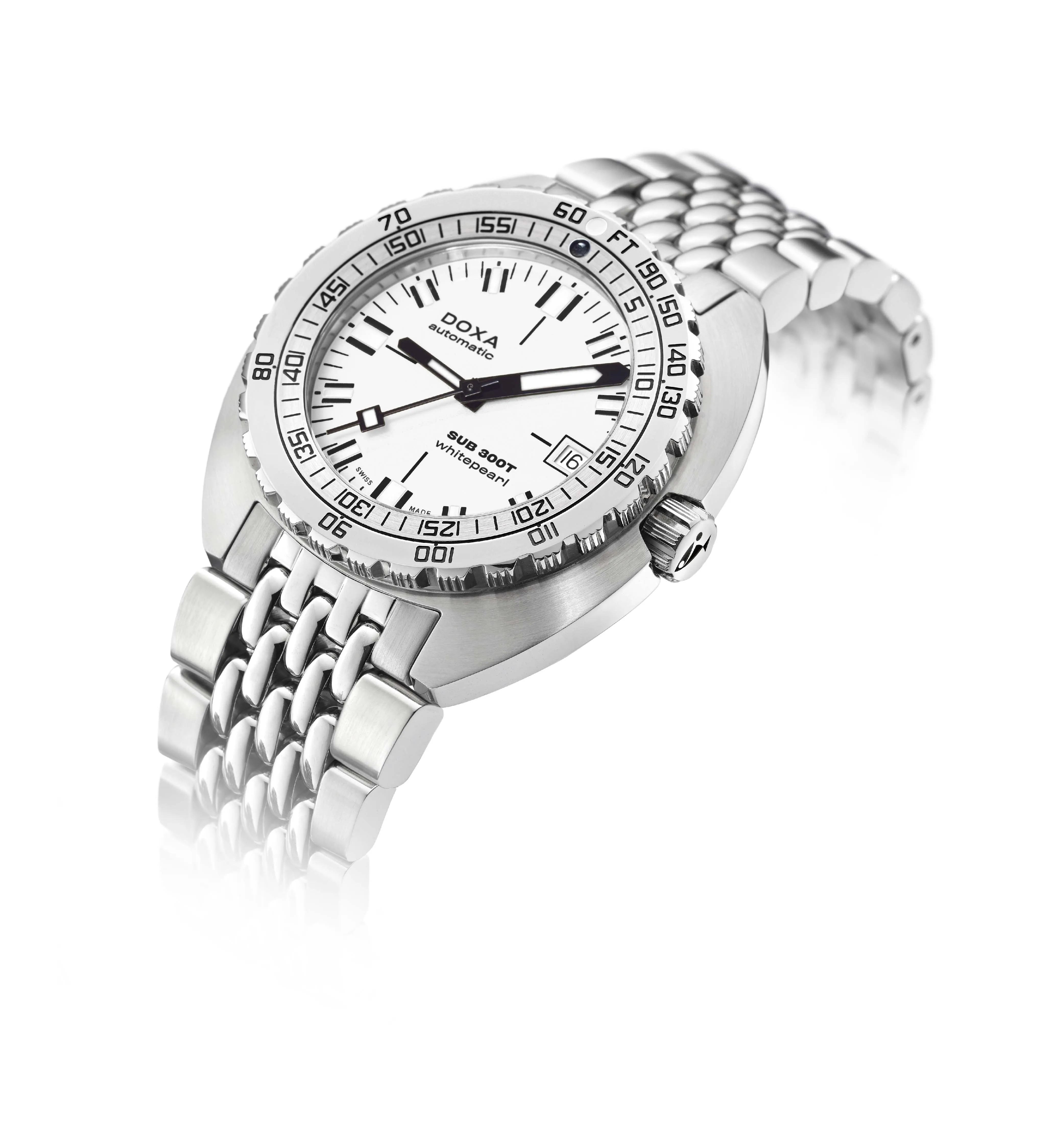 Doxa Watch SUB 300T Whitepearl Bracelet sold by Jura Watches product image thumbnail 2