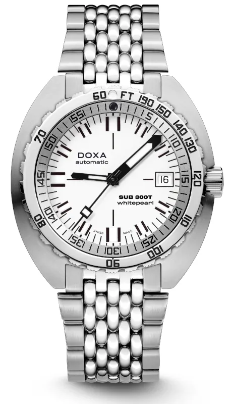Doxa Watch SUB 300T Whitepearl Bracelet sold by Jura Watches
