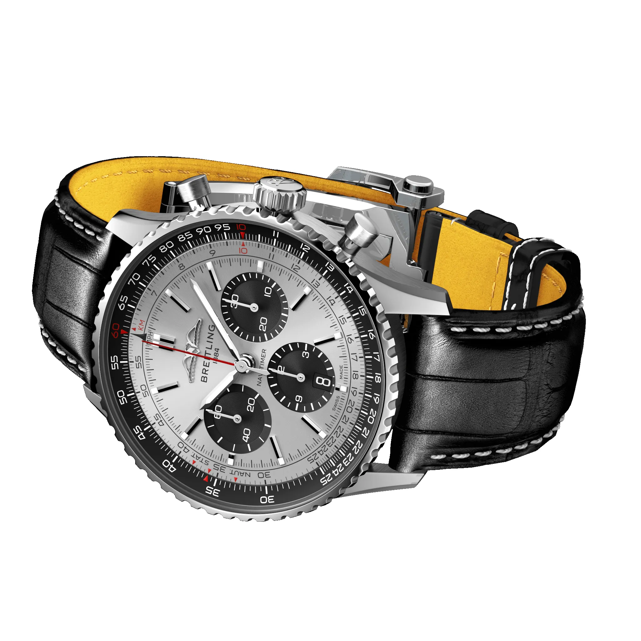 Breitling Watch Navitimer B01 43 Black Croc Folding Clasp sold by Jura Watches product image thumbnail 3