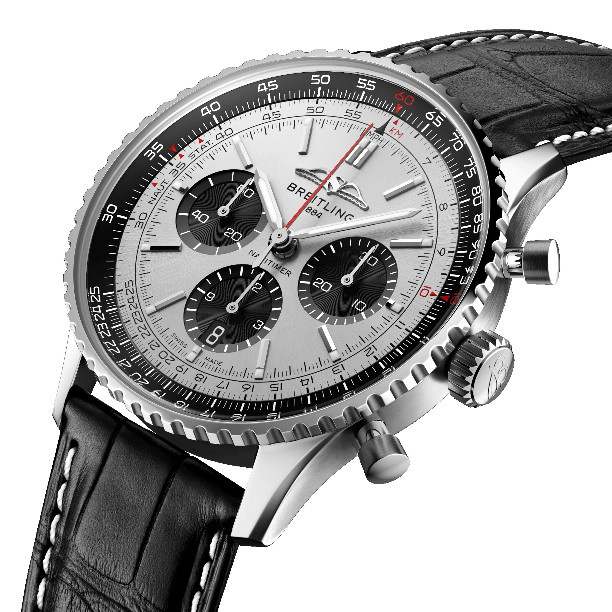 Breitling Watch Navitimer B01 43 Black Croc Folding Clasp sold by Jura Watches product image thumbnail 2