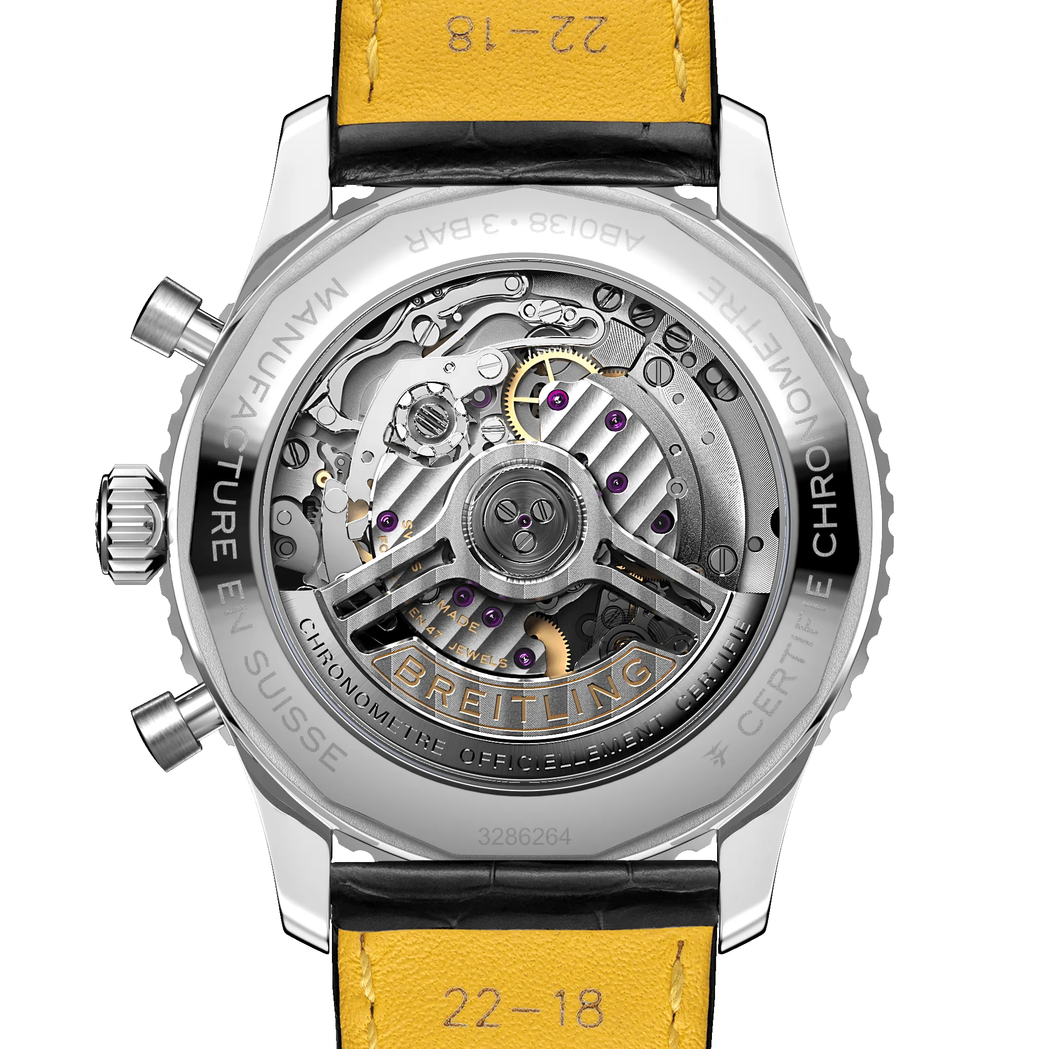 Breitling Watch Navitimer B01 43 Black Croc Folding Clasp sold by Jura Watches product image thumbnail 4