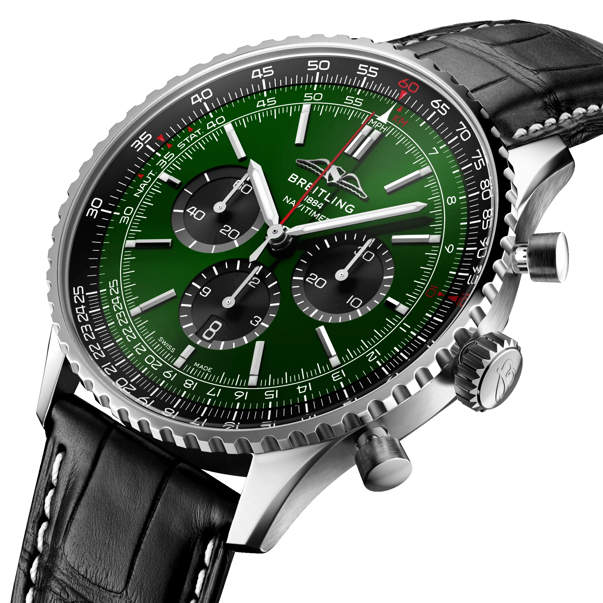 Breitling Watch Navitimer B01 46 Black Croc Folding Clasp sold by Jura Watches product image thumbnail 2
