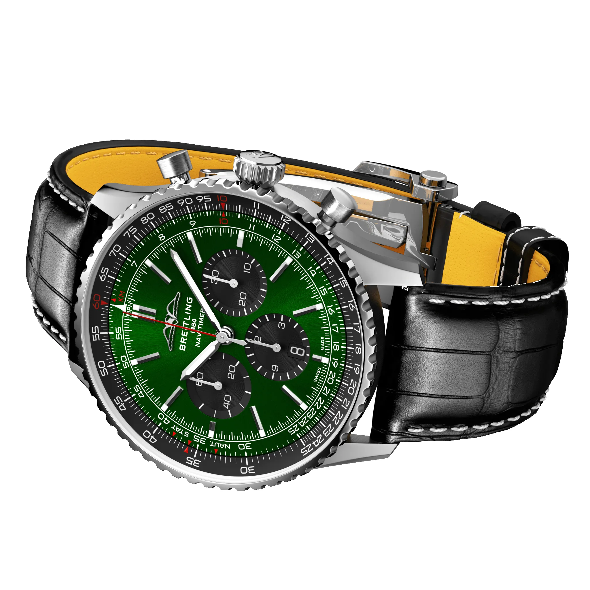 Breitling Watch Navitimer B01 46 Black Croc Folding Clasp sold by Jura Watches product image thumbnail 3