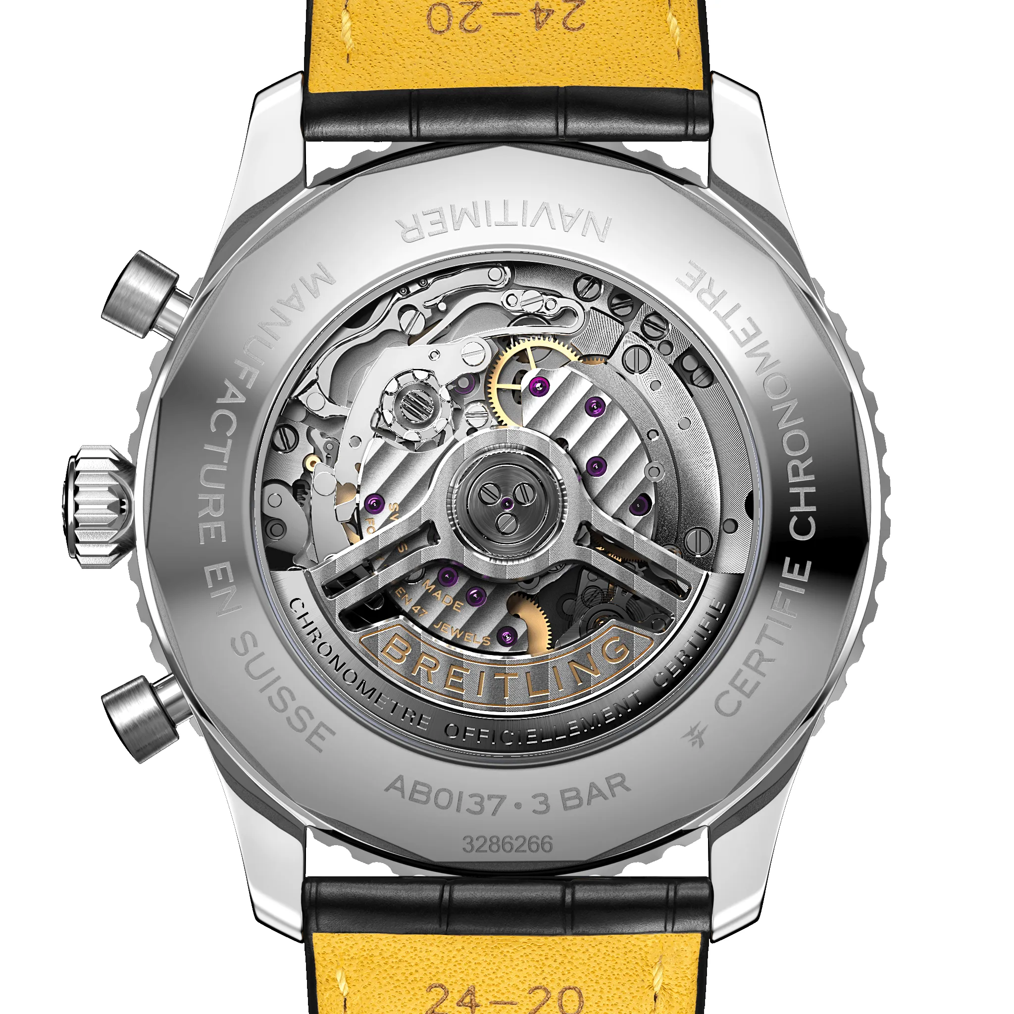 Breitling Watch Navitimer B01 46 Black Croc Folding Clasp sold by Jura Watches product image thumbnail 4
