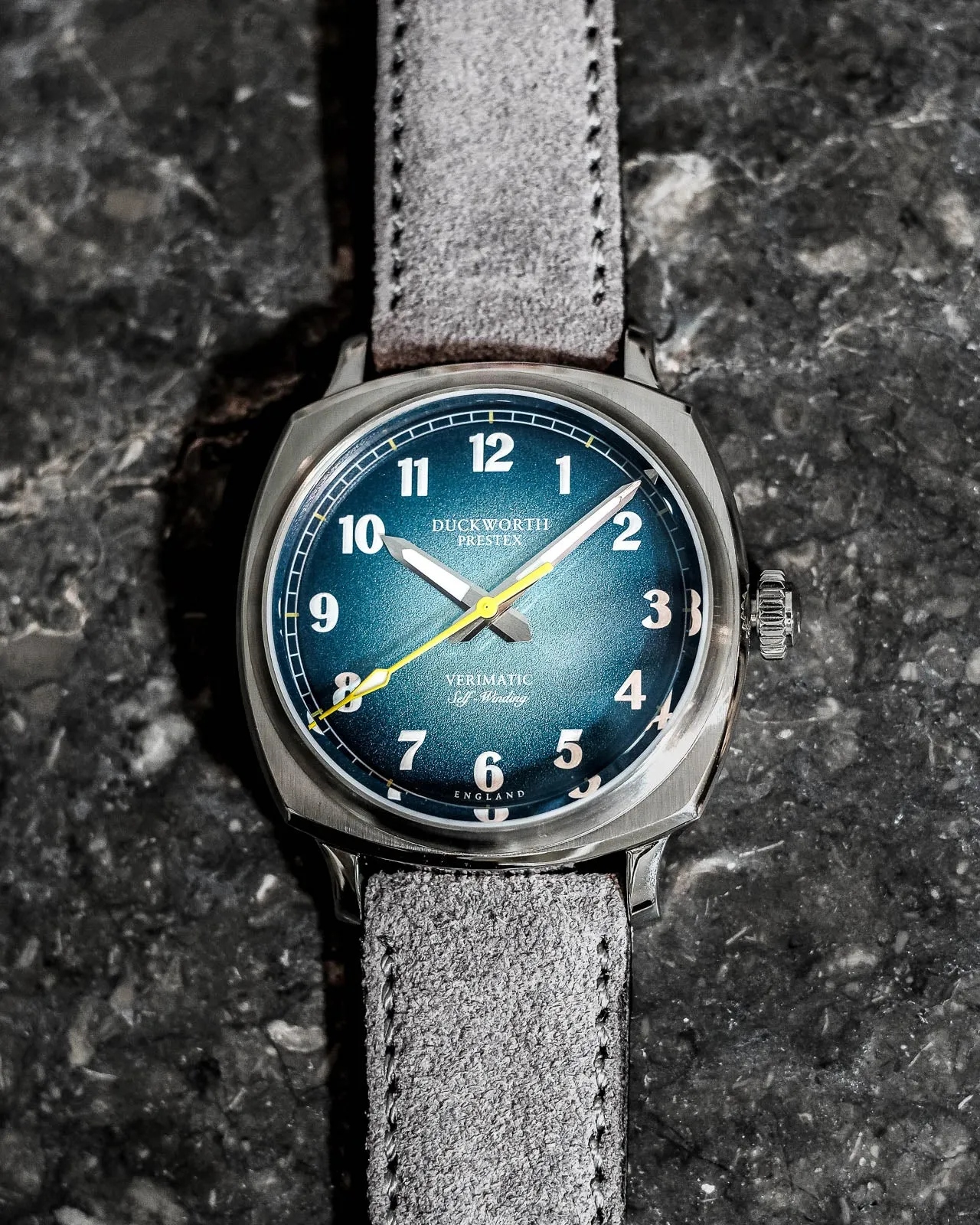 Duckworth Prestex Watch Verimatic Blue Fume Grey Suede sold by Jura Watches product image thumbnail 5