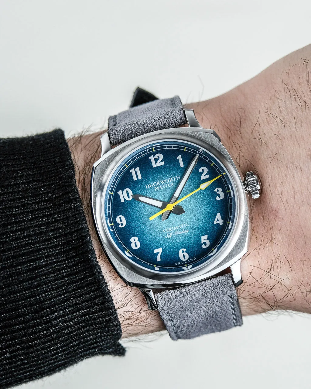 Duckworth Prestex Watch Verimatic Blue Fume Grey Suede sold by Jura Watches product image thumbnail 4