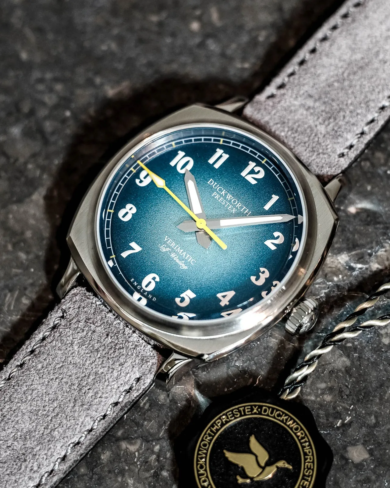 Duckworth Prestex Watch Verimatic Blue Fume Grey Suede sold by Jura Watches product image thumbnail 3