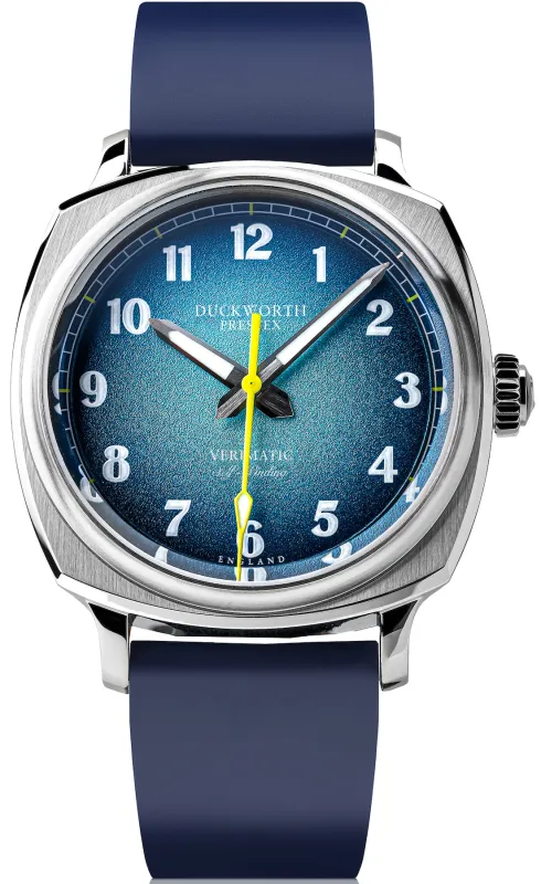 Duckworth Prestex Watch Verimatic Blue Fume Blue Rubber sold by Jura Watches
