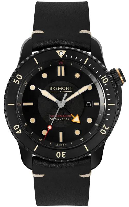 Bremont Supermarine S502 Jet Vintage Strap D sold by Jura Watches
