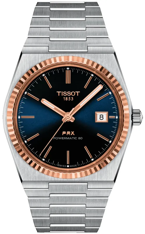 Tissot PRX Powermatic 80 Steel & 18k Gold sold by Jura Watches