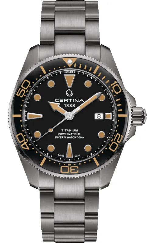 Certina DS Action Diver 43 Titanium sold by Jura Watches