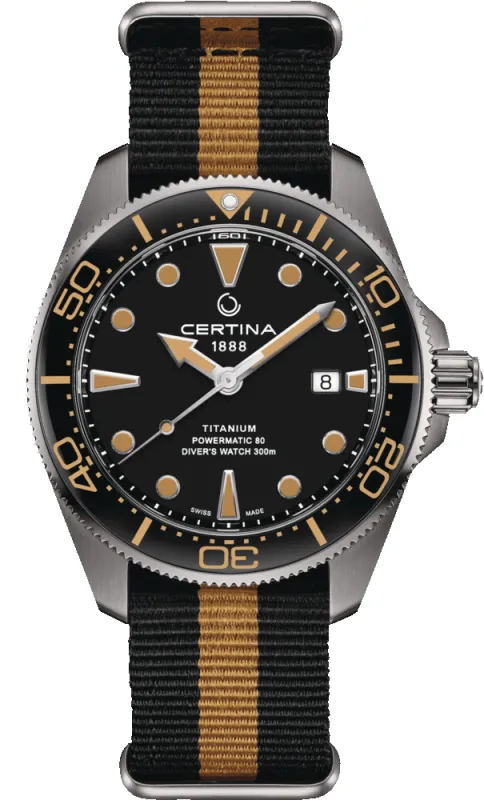 Certina DS Action Diver 43 Titanium sold by Jura Watches