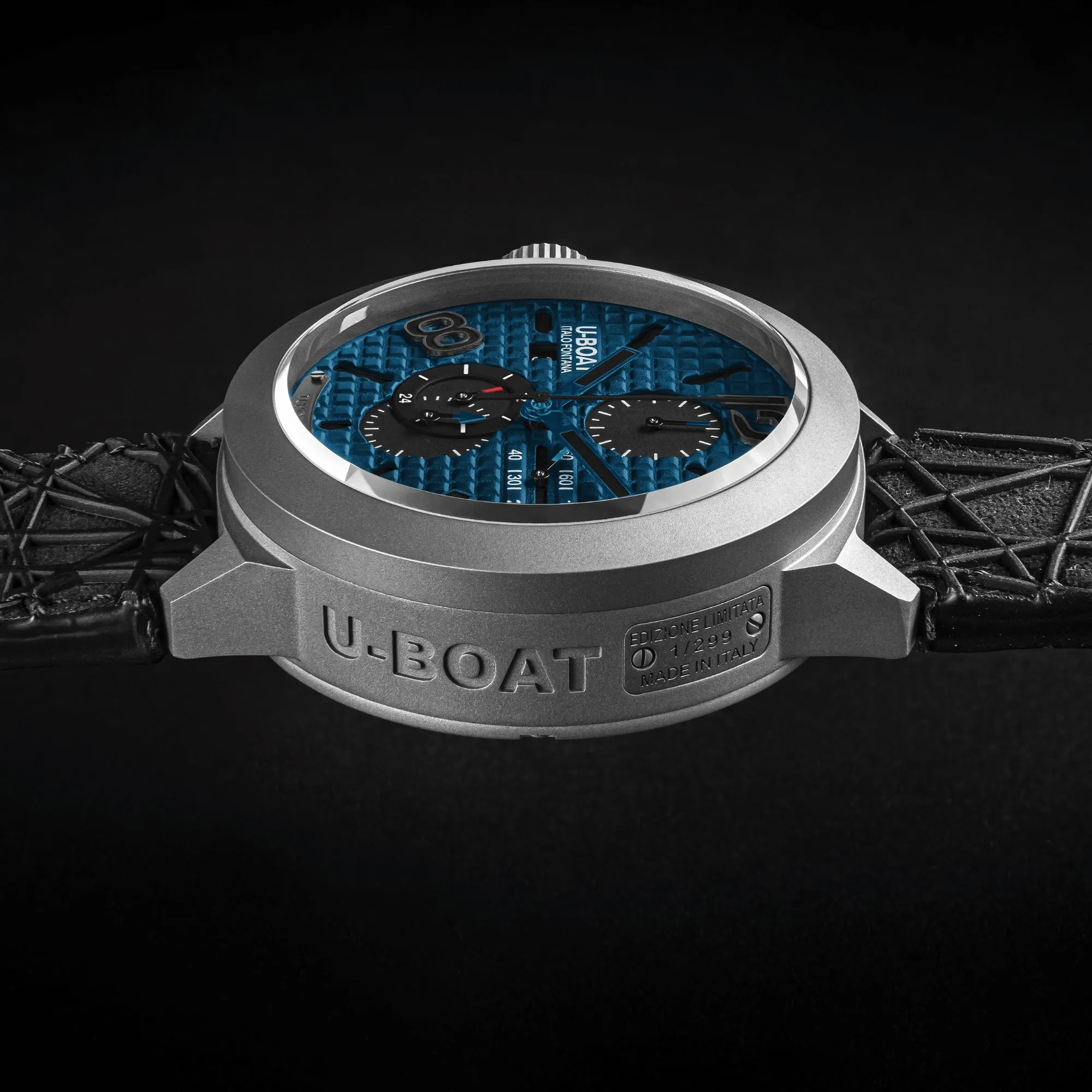 U-Boat Classico 45 Titanium Chronograph Tungsten Blue Limited Edition Watch sold by Jura Watches product image thumbnail 3