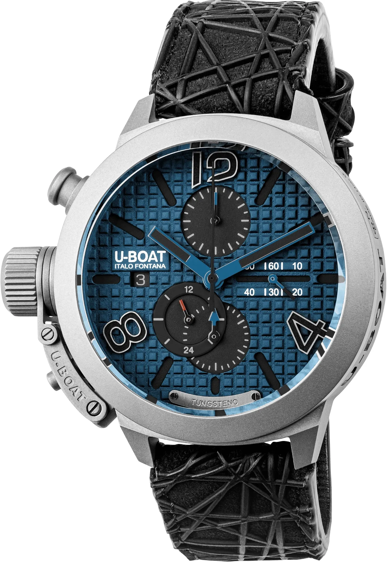 U-Boat Classico 45 Titanium Chronograph Tungsten Blue Limited Edition Watch sold by Jura Watches