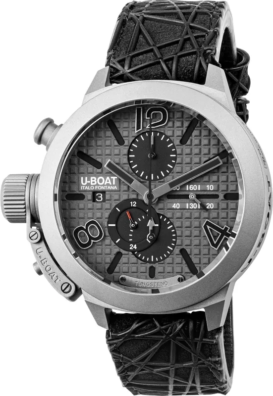 U-Boat Classico 45 Titanium Chronograph Tungsten Grey Limited Edition Watch sold by Jura Watches