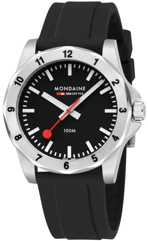Mondaine Numeri Black Watch sold by Jura Watches