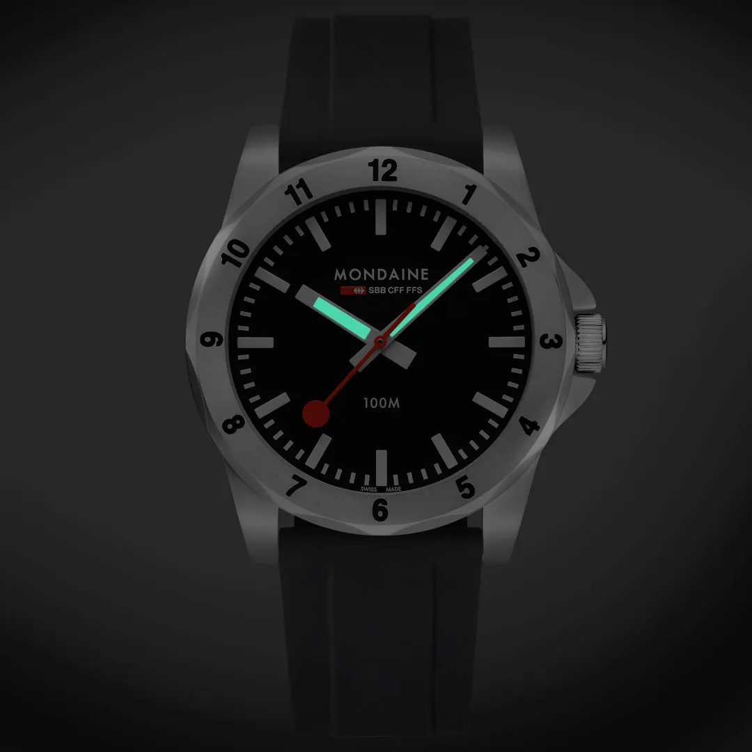 Mondaine Numeri Black Watch sold by Jura Watches product image thumbnail 3