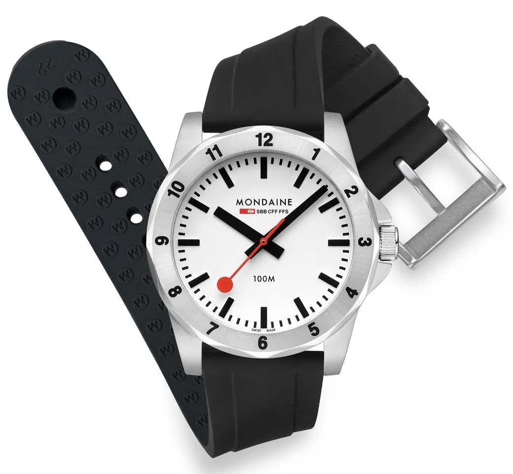 Mondaine Numeri White Watch sold by Jura Watches product image thumbnail 5
