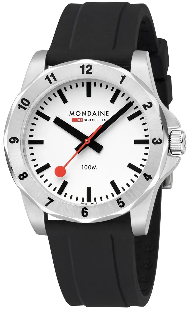 Mondaine Numeri White Watch sold by Jura Watches