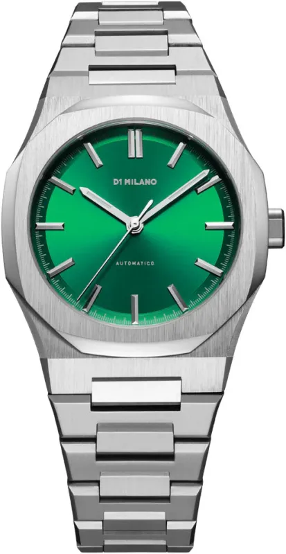 D1 Milano Mechanical Automatico Green Code Watch made by Jura Watches