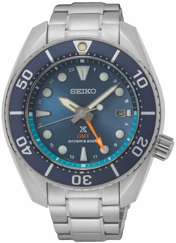 Seiko Ex-Display Watch Prospex Aqua Sumo Solar GMT Diver D sold by Jura Watches
