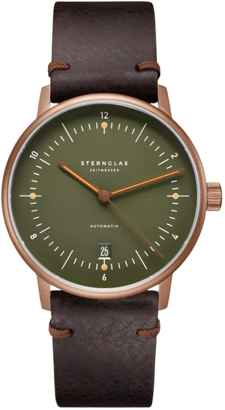 Sternglas Naos Automatik Dark Green Bronze Watch sold by Jura Watches