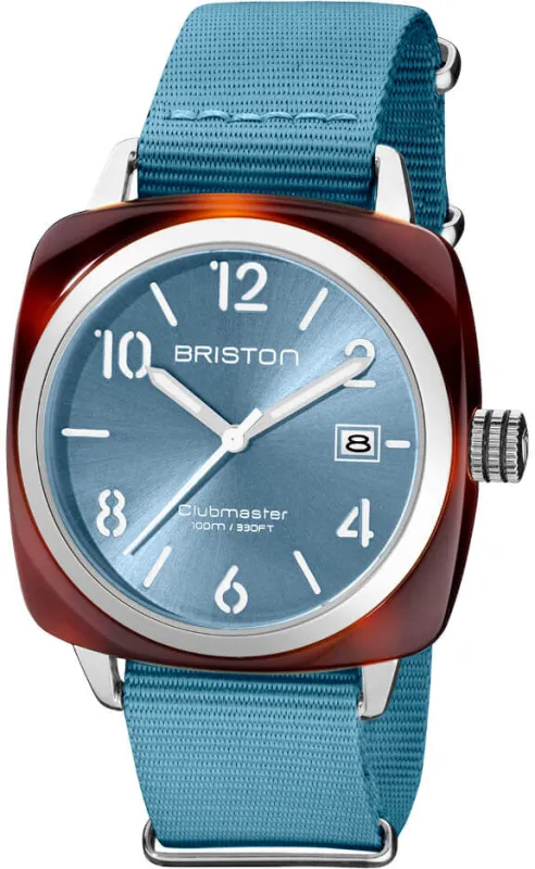 Briston Clubmaster Classic HMS Ice Blue Watch sold by Jura Watches