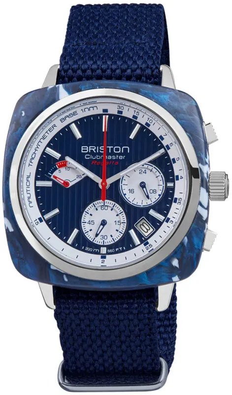 Briston Clubmaster Regatta x The Most Beautiful Bays in the World Blue Watch sold by Jura Watches