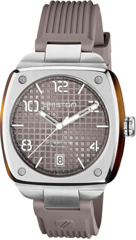 Briston Streamliner Urban HMS Auto Grey Taupe Watch sold by Jura Watches