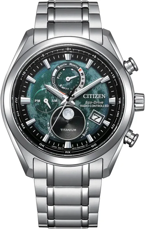 Citizen Tsuki Yomi Radio Controlled Moonphase Watch made by Citizen
