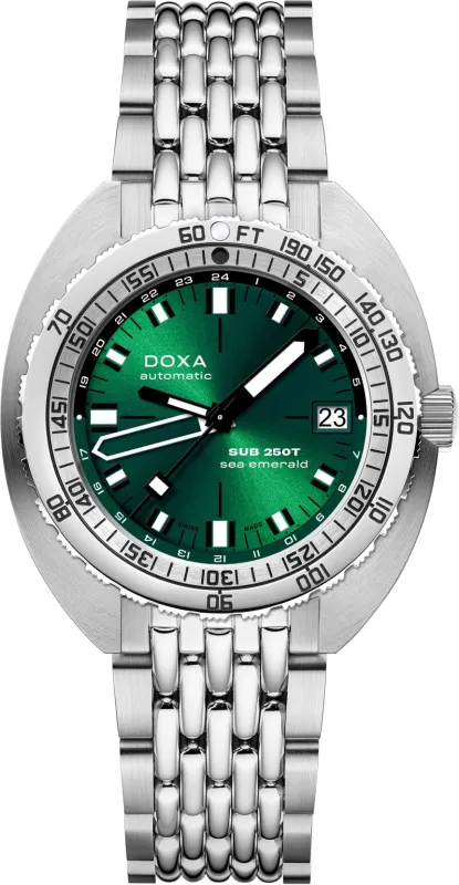 Doxa SUB 250T GMT Sea Emerald Bracelet Watch sold by Jura Watches