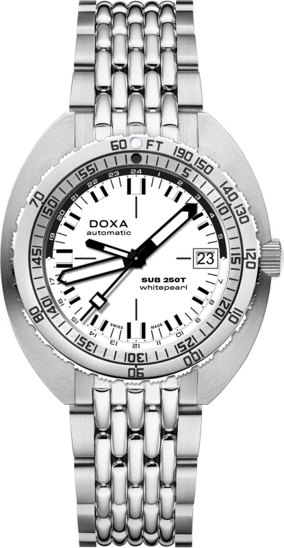 Doxa SUB 250T GMT Whitepearl Bracelet Watch made by Jura Watches