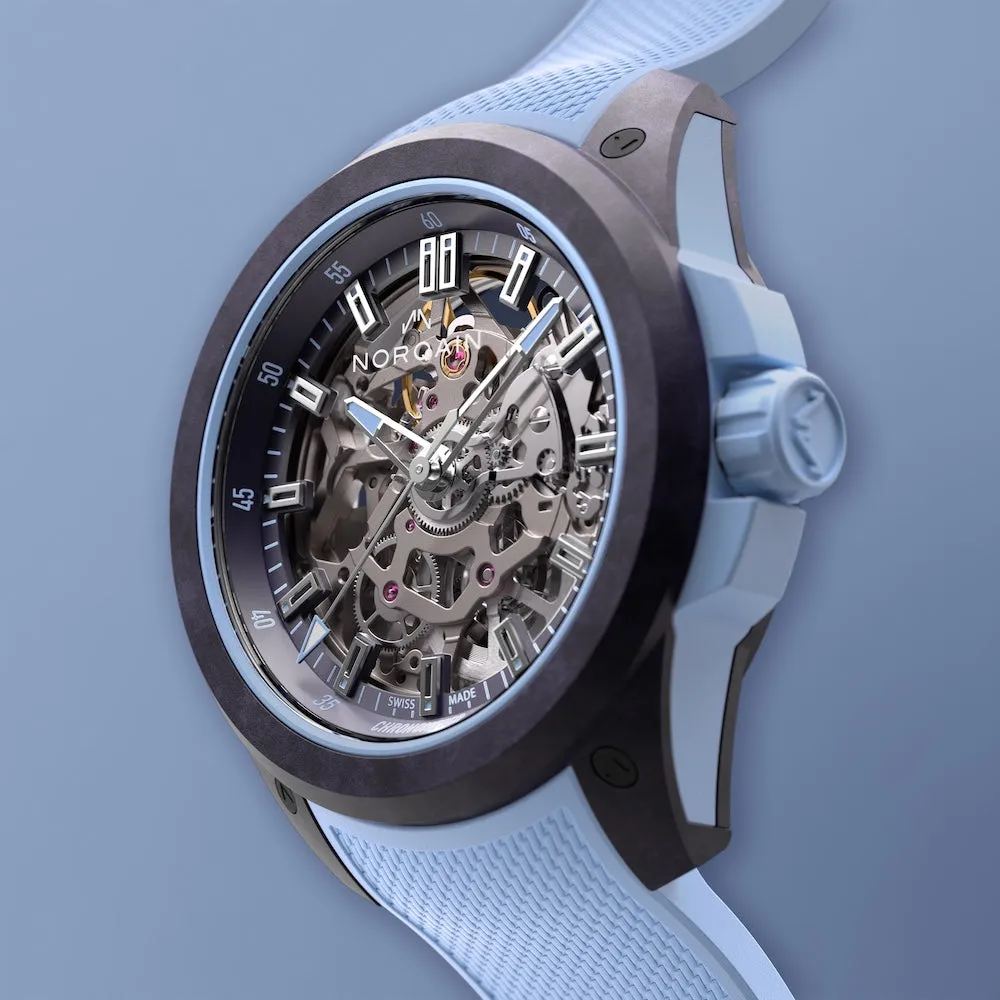 Norqain Wild One Skeleton 39mm Purple Ice Blue Watch sold by Jura Watches product image thumbnail 4